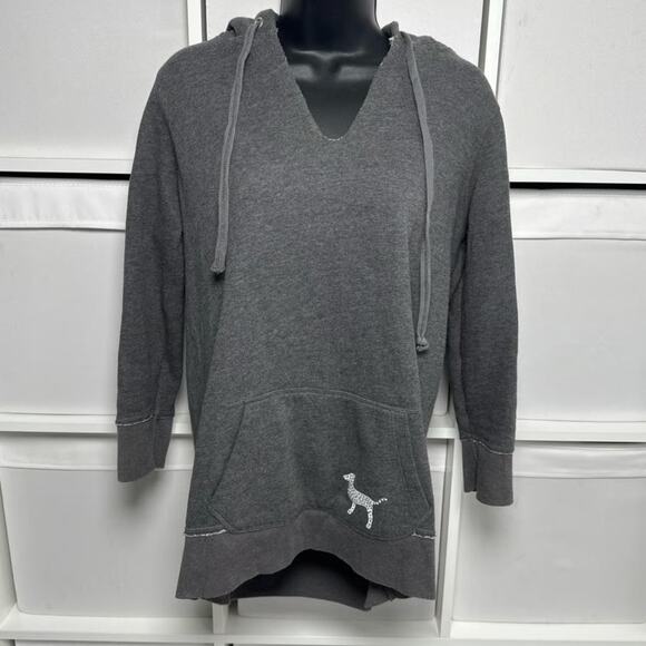 Y2K Vintage PINK Bling Hoodie Sweatshirt - Picture 2 of 6